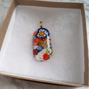 Floral Handmade Glass pendant
